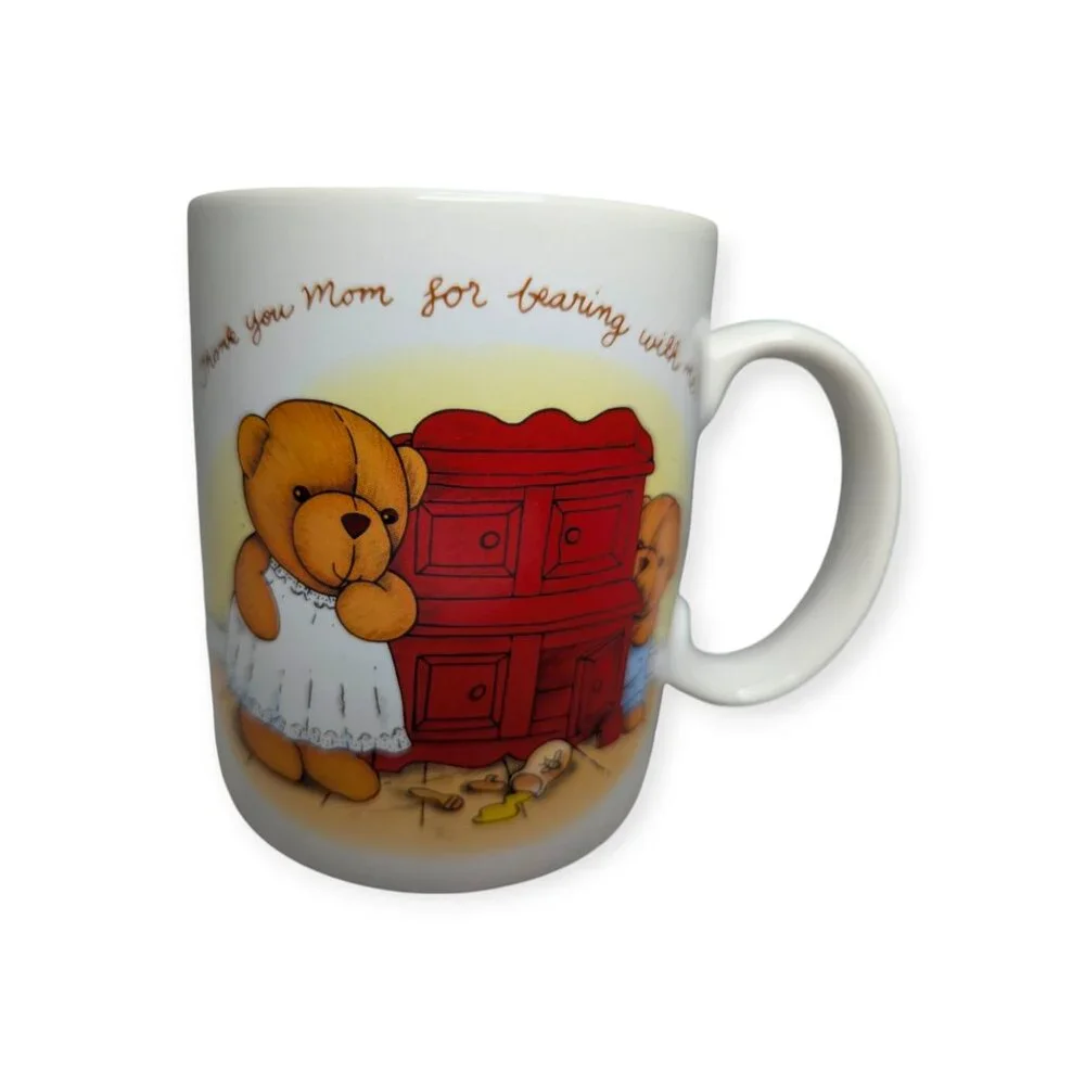 Vintage Avon Teddy Bear Hug Mug Mother Ceramic Mug